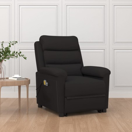vidaXL Massagesessel mit Aufstehhilfe Schwarz Samt