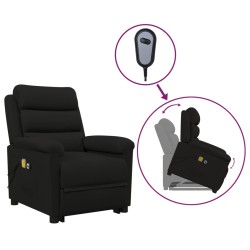 vidaXL Massagesessel mit Aufstehhilfe Schwarz Samt