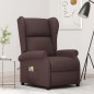 vidaXL Ohrensessel mit Massagefunktion Elektrisch Dunkelbraun Stoff vidaXL Ohrensessel mit Massagefunktion Elektrisch Dunkelbraun Stoff