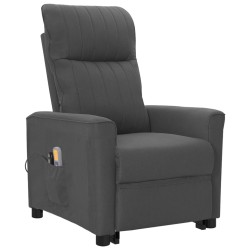 vidaXL Massagesessel mit Aufstehhilfe Dunkelgrau Stoff