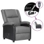 vidaXL Relaxsessel Elektrisch Hellgrau Kunstleder und Stoff vidaXL Relaxsessel Elektrisch Hellgrau Kunstleder und Stoff