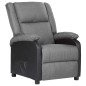 vidaXL Relaxsessel Elektrisch Hellgrau Kunstleder und Stoff vidaXL Relaxsessel Elektrisch Hellgrau Kunstleder und Stoff