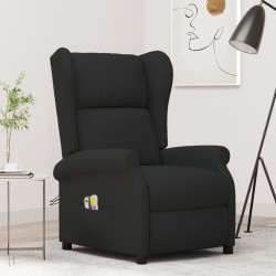 vidaXL Ohrensessel mit Massagefunktion Elektrisch Schwarz Stoff