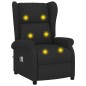 vidaXL Ohrensessel mit Massagefunktion Elektrisch Schwarz Stoff vidaXL Ohrensessel mit Massagefunktion Elektrisch Schwarz Stoff