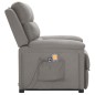 vidaXL Massagesessel mit Aufstehhilfe Hellgrau Stoff vidaXL Massagesessel mit Aufstehhilfe Hellgrau Stoff