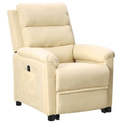 vidaXL Aufstehsessel Creme Stoff