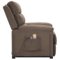 vidaXL Massagesessel mit Aufstehhilfe Taupe Stoff vidaXL Massagesessel mit Aufstehhilfe Taupe Stoff