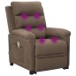 vidaXL Massagesessel mit Aufstehhilfe Taupe Stoff vidaXL Massagesessel mit Aufstehhilfe Taupe Stoff