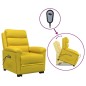 vidaXL Massagesessel mit Aufstehhilfe Gelb Samt vidaXL Massagesessel mit Aufstehhilfe Gelb Samt