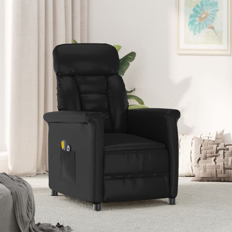 vidaXL Massagesessel Elektrisch Schwarz Kunstleder vidaXL Massagesessel Elektrisch Schwarz Kunstleder