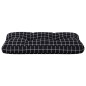 Palettenkissen Schwarz Karomuster 80x40x12 cm Stoff