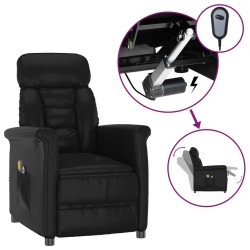 vidaXL Massagesessel Elektrisch Schwarz Kunstleder