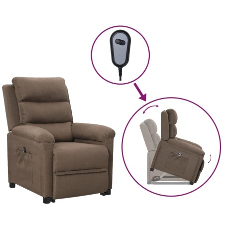vidaXL Aufstehsessel Taupe Stoff