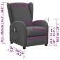 vidaXL Massagesessel mit Aufstehhilfe Dunkelgrau Stoff vidaXL Massagesessel mit Aufstehhilfe Dunkelgrau Stoff