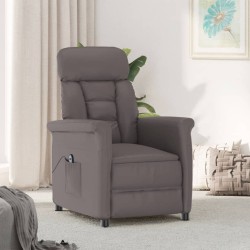 vidaXL Relaxsessel Elektrisch Grau Kunstleder