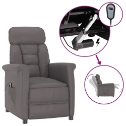 vidaXL Relaxsessel Elektrisch Grau Kunstleder