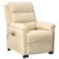 vidaXL Massagesessel mit Aufstehhilfe Creme Stoff vidaXL Massagesessel mit Aufstehhilfe Creme Stoff