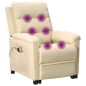 vidaXL Massagesessel mit Aufstehhilfe Creme Stoff vidaXL Massagesessel mit Aufstehhilfe Creme Stoff