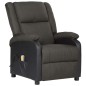 vidaXL Massagesessel Elektrisch Dunkelgrau Kunstleder & Stoff vidaXL Massagesessel Elektrisch Dunkelgrau Kunstleder & Stoff
