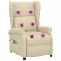 vidaXL Ohrensessel mit Massagefunktion Elektrisch Creme Stoff vidaXL Ohrensessel mit Massagefunktion Elektrisch Creme Stoff