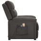 vidaXL Massagesessel mit Aufstehhilfe Dunkelgrau Stoff vidaXL Massagesessel mit Aufstehhilfe Dunkelgrau Stoff