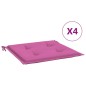 vidaXL Gartenstuhl-Kissen 4 Stk. Rosa 40x40x3 cm Stoff vidaXL Gartenstuhl-Kissen 4 Stk. Rosa 40x40x3 cm Stoff