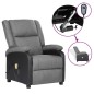 vidaXL Massagesessel Elektrisch Hellgrau Kunstleder & Stoff vidaXL Massagesessel Elektrisch Hellgrau Kunstleder & Stoff