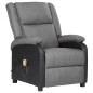 vidaXL Massagesessel Elektrisch Hellgrau Kunstleder & Stoff vidaXL Massagesessel Elektrisch Hellgrau Kunstleder & Stoff