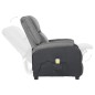 vidaXL Massagesessel Elektrisch Hellgrau Kunstleder & Stoff vidaXL Massagesessel Elektrisch Hellgrau Kunstleder & Stoff