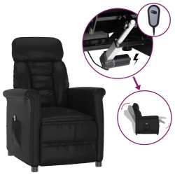 vidaXL Relaxsessel Elektrisch Schwarz Kunstleder
