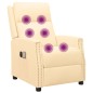 vidaXL Massagesessel Elektrisch Creme Kunstleder vidaXL Massagesessel Elektrisch Creme Kunstleder
