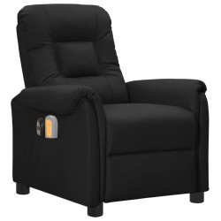 vidaXL Massagesessel Elektrisch Schwarz Kunstleder