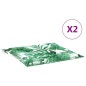 vidaXL Sitzkissen 2 Stk. Blattmuster 50x50x3 cm Stoff vidaXL Sitzkissen 2 Stk. Blattmuster 50x50x3 cm Stoff