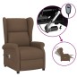 vidaXL Ohrensessel mit Massagefunktion Elektrisch Braun Stoff vidaXL Ohrensessel mit Massagefunktion Elektrisch Braun Stoff