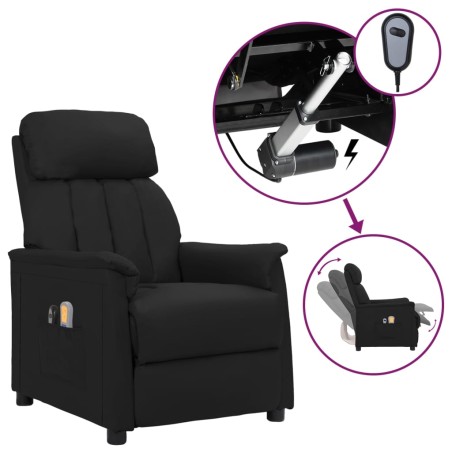 vidaXL Massagesessel Elektrisch Schwarz Kunstleder