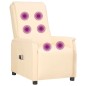 vidaXL Massagesessel Elektrisch Creme Kunstleder