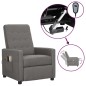vidaXL Massagesessel Elektrisch Hellgrau Stoff vidaXL Massagesessel Elektrisch Hellgrau Stoff
