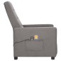 vidaXL Massagesessel Elektrisch Hellgrau Stoff vidaXL Massagesessel Elektrisch Hellgrau Stoff