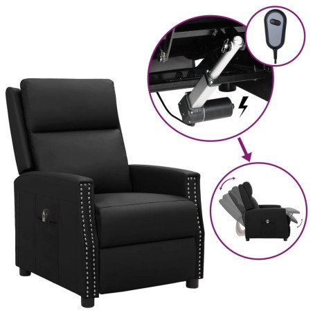 vidaXL Relaxsessel Elektrisch Schwarz Kunstleder