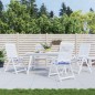 vidaXL Gartenstuhl-Kissen 4 Stk. Blau & Weiß Gestreift 50x50x3cm Stoff vidaXL Gartenstuhl-Kissen 4 Stk. Blau & Weiß Gestreift 50x50x3cm Stoff