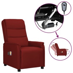 vidaXL Massagesessel Elektrisch Weinrot Kunstleder