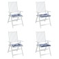 vidaXL Gartenstuhl-Kissen 4 Stk. Blau & Weiß Gestreift 50x50x3cm Stoff vidaXL Gartenstuhl-Kissen 4 Stk. Blau & Weiß Gestreift 50x50x3cm Stoff