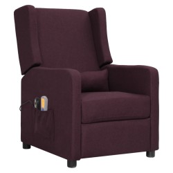 vidaXL Massagesessel Elektrisch Lila Stoff