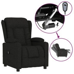vidaXL Relaxsessel Elektrisch Schwarz Stoff
