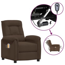 vidaXL Massagesessel Elektrisch Braun Mikrofasergewebe