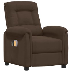 vidaXL Massagesessel Elektrisch Braun Mikrofasergewebe