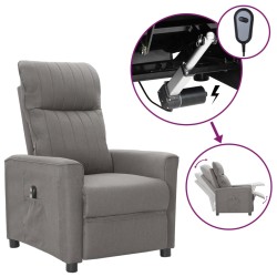 vidaXL Relaxsessel Elektrisch Hellgrau Stoff