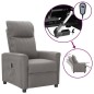 vidaXL Relaxsessel Elektrisch Hellgrau Stoff vidaXL Relaxsessel Elektrisch Hellgrau Stoff
