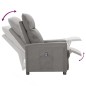 vidaXL Relaxsessel Elektrisch Hellgrau Stoff vidaXL Relaxsessel Elektrisch Hellgrau Stoff