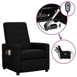 vidaXL Massagesessel Elektrisch Schwarz Stoff